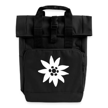 Edelweiß - Rolltop Rucksack mit zwei Griffen - Schwarz - Vorne