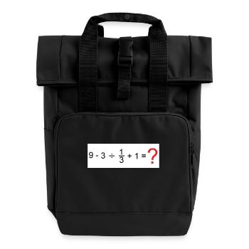 Mathematik - Rolltop Rucksack mit zwei Griffen - Schwarz - Vorne