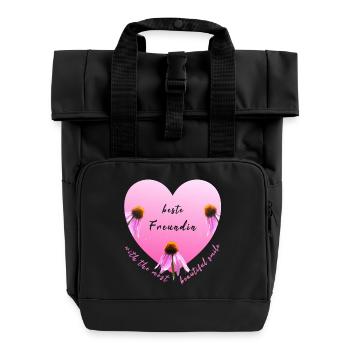 Meilleur ami - Sac à dos Roll Top à deux anses - noir - Devant
