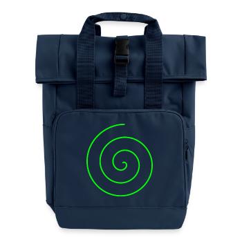 Spirale Geschenk - Rolltop Rucksack mit zwei Griffen - Navy - Vorne