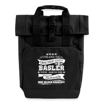 Basler-Schweiz - Rolltop Rucksack mit zwei Griffen - Schwarz - Vorne