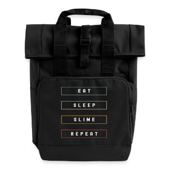 Slime Slime Slimy - Roll Top Backpack with Two Handles - black - Front