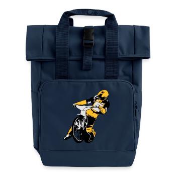 Speedway Racing - Roll Top Backpack with Two Handles - navy - Front