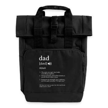 Définition de papa - Sac à dos Roll Top à deux anses - noir - Devant