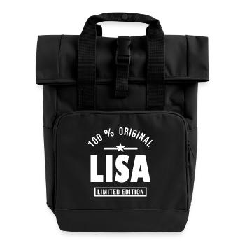 Lisa lisa - Rolltop Rucksack mit zwei Griffen - Schwarz - Vorne
