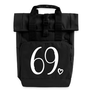 Süße Nummer 69, 69 Jahre alt, 69. Geburtstag Geschenk - Rolltop Rucksack mit zwei Griffen - Schwarz - Vorne