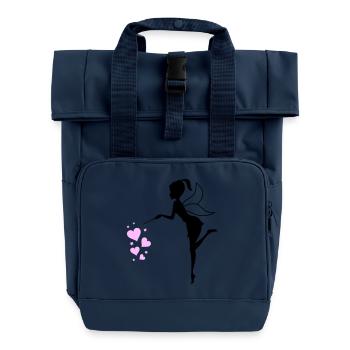 fee elfe herzen - Rolltop Rucksack mit zwei Griffen - Navy - Vorne