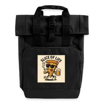 Tranche de vie - Sac à dos Roll Top à deux anses - noir - Devant