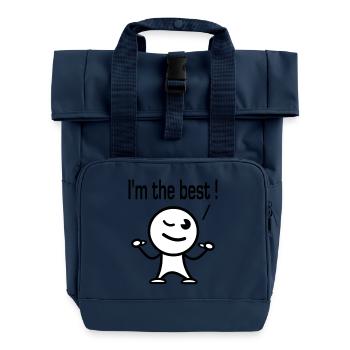 i'm the best - Rolltop Rucksack mit zwei Griffen - Navy - Vorne