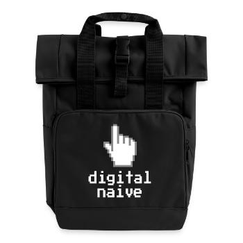 Digital naive - Rolltop Rucksack mit zwei Griffen - Schwarz - Vorne