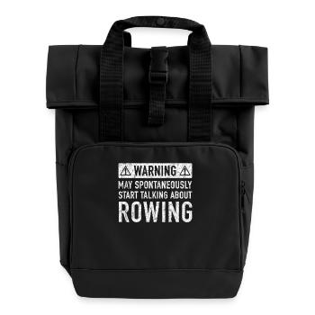 Original-Ruder Geschenk: Bestellen Sie hier - Rolltop Rucksack mit zwei Griffen - Schwarz - Vorne