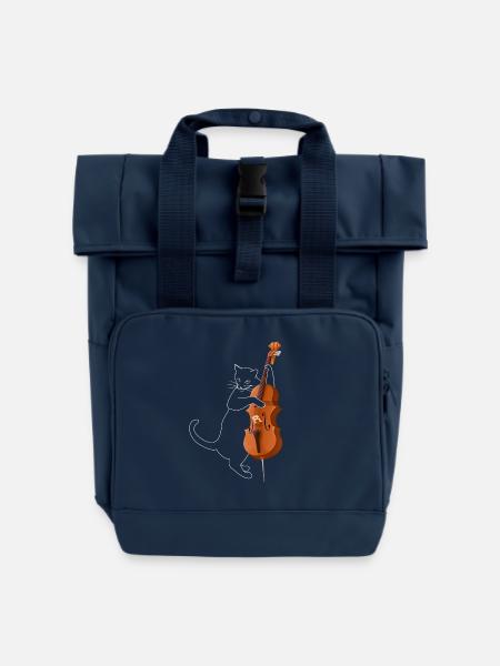 Cat Base - Rolltop Rucksack mit zwei Griffen - Navy