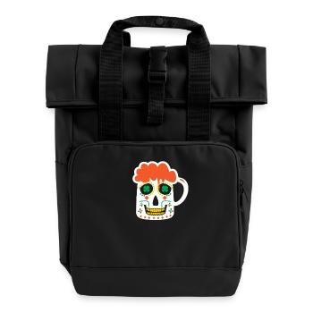 Zuckerschädel-Bierkrug St Patrick Tag Iren - Rolltop Rucksack mit zwei Griffen - Schwarz - Vorne