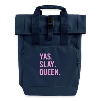 Netter Yas. Töte, Königin. T-Shirt - Rolltop Rucksack mit zwei Griffen - Navy - Vorne
