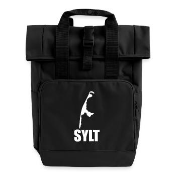 Sylt carte ville cadeau cool - Sac à dos Roll Top à deux anses - noir - Devant