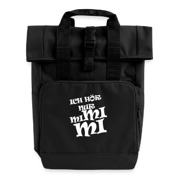 ich hör nur Mimimi - Rolltop Rucksack mit zwei Griffen - Schwarz - Vorne