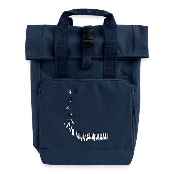 Piano - Rolltop Rucksack mit zwei Griffen - Navy - Vorne