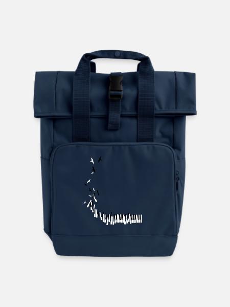 Piano - Rolltop Rucksack mit zwei Griffen - Navy