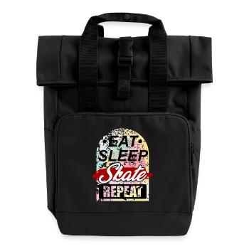 periodic table - Roll Top Backpack with Two Handles - black - Front