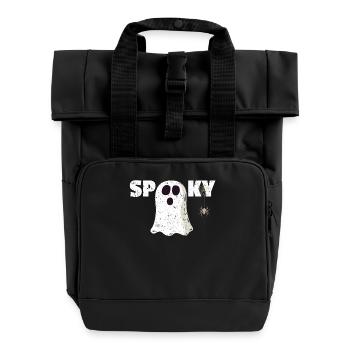 Ghosts - Spooky - Rolltop Rucksack mit zwei Griffen - Schwarz - Vorne