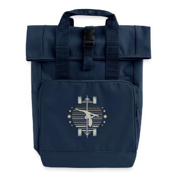Pole Dance - Rolltop Rucksack mit zwei Griffen - Navy - Vorne