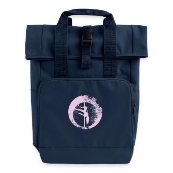 Pole Dance - Rolltop Rucksack mit zwei Griffen - Navy - Vorne
