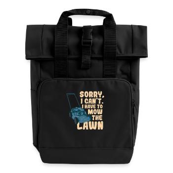 Jardin tondeuse à gazon cadeau - Sac à dos Roll Top à deux anses - noir - Devant