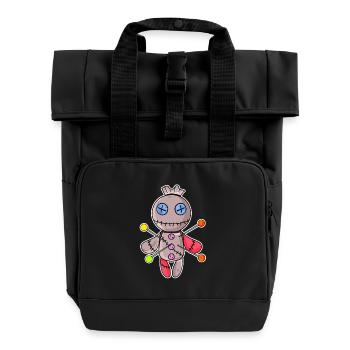 Voodoo doll - Roll Top Backpack with Two Handles - black - Front