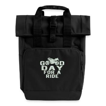 Naked Bike Good - Roll Top Backpack with Two Handles - black - Front