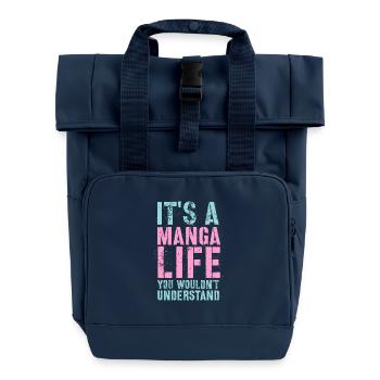 Cadeau Manga - Sac à dos Roll Top à deux anses - bleu marine - Devant