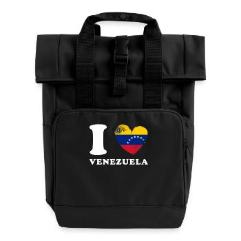 I love Venezuela - Roll Top Backpack with Two Handles - black - Front