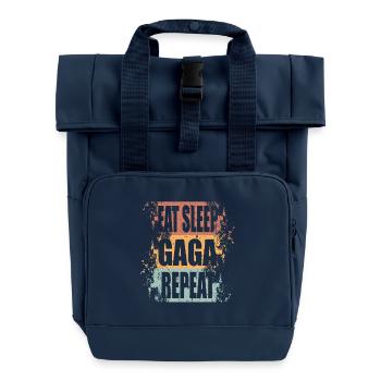Gaga Ball Manger dormir Répéter - Sac à dos Roll Top à deux anses - bleu marine - Devant