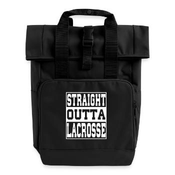 Lacrosse Spruch lustig - Rolltop Rucksack mit zwei Griffen - Schwarz - Vorne