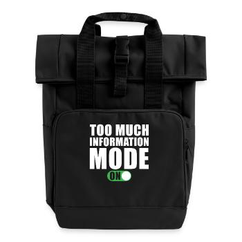 Zu Viele Informationen Modus Ein - Rolltop Rucksack mit zwei Griffen - Schwarz - Vorne