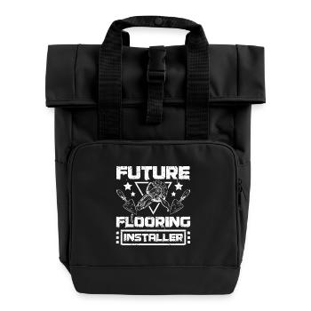 Future flooring installer - Roll Top Backpack with Two Handles - black - Front