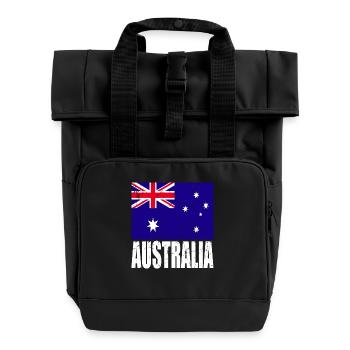 Drapeau de l’Australie - Sac à dos Roll Top à deux anses - noir - Devant