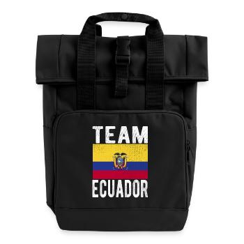 Drapeau de l’Équateur - Sac à dos Roll Top à deux anses - noir - Devant