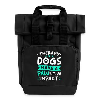 Chien de thérapie disant - Sac à dos Roll Top à deux anses - noir - Devant