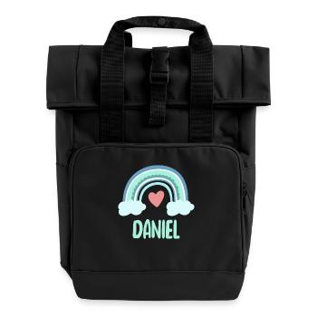 Daniel Nom Rainbow Baby - Sac à dos Roll Top à deux anses - noir - Devant