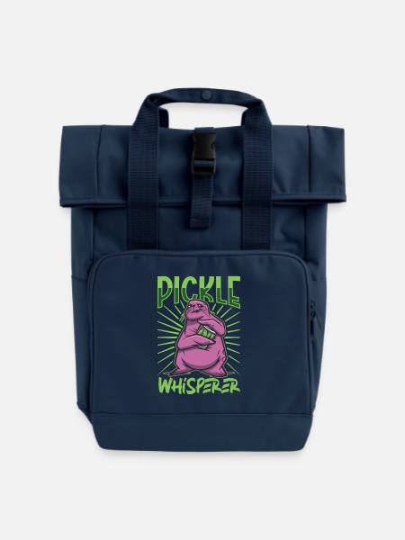 Gurkenflüsterer - Gurken - Rolltop Rucksack mit zwei Griffen - Navy