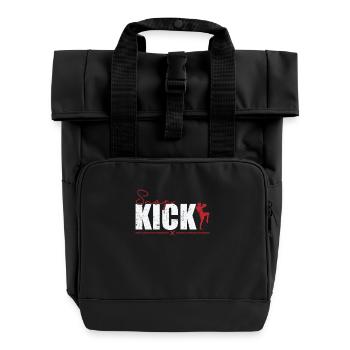 Snap Kick MMA Taekwondo - Rolltop Rucksack mit zwei Griffen - Schwarz - Vorne