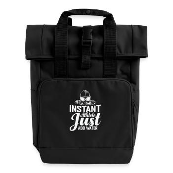 Instant Athlete Lust add Water Schwimmen Sport - Rolltop Rucksack mit zwei Griffen - Schwarz - Vorne