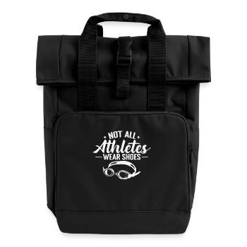 not all Athletes wear Shoes Schwimmen Sport - Rolltop Rucksack mit zwei Griffen - Schwarz - Vorne