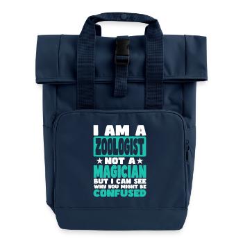 Zoologe - Rolltop Rucksack mit zwei Griffen - Navy - Vorne