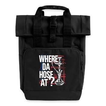 Fun hookah look for fans - Roll Top Backpack with Two Handles - black - Front