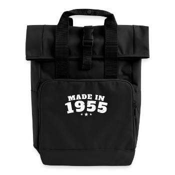 Fabriqué en 1955 - Sac à dos Roll Top à deux anses - noir - Devant