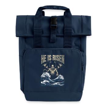 Cthulhu, Er ist auferstanden, Vintage Cthulhu - Rolltop Rucksack mit zwei Griffen - Navy - Vorne