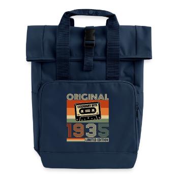 1935 Vintage Retro Cadeau D’anniversaire 90 Ans - Sac à dos Roll Top à deux anses - bleu marine - Devant