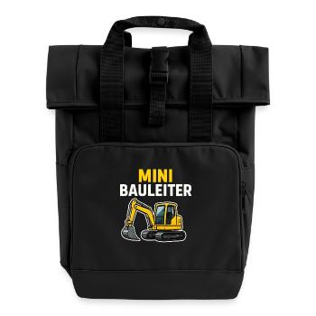 Directeur de construction – Excavator Chemise Enfant - Sac à dos Roll Top à deux anses - noir - Devant