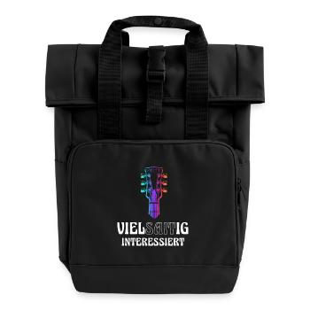 Guitare multi-cordes intéressée - Sac à dos Roll Top à deux anses - noir - Devant